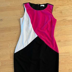 Calvin Klein multi color dress gently used dress